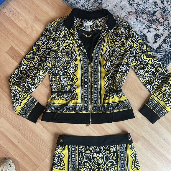 Cache vintage coat and mini skort set size small/0 - Picture 2 of 12